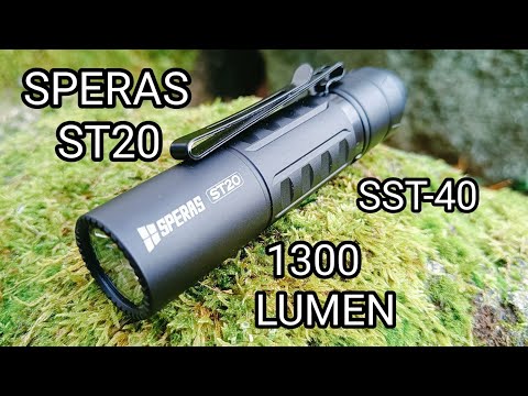 Speras ST20 taktische EDC Led Taschenlampe 1300 Lumen SST-40 Review Flashlight keine E21 M4 EST