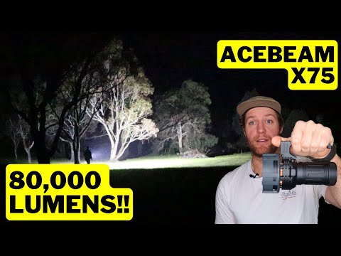ACEBEAM&#039;S BRIGHTEST TORCH | X75 80,000 lumens
