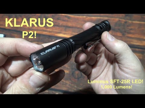 KLARUS P2 EDC Flashlight Kit Review! (Luminus SFT-25R LED, 1,000 Lumens, 14100/AA, Penlight!)