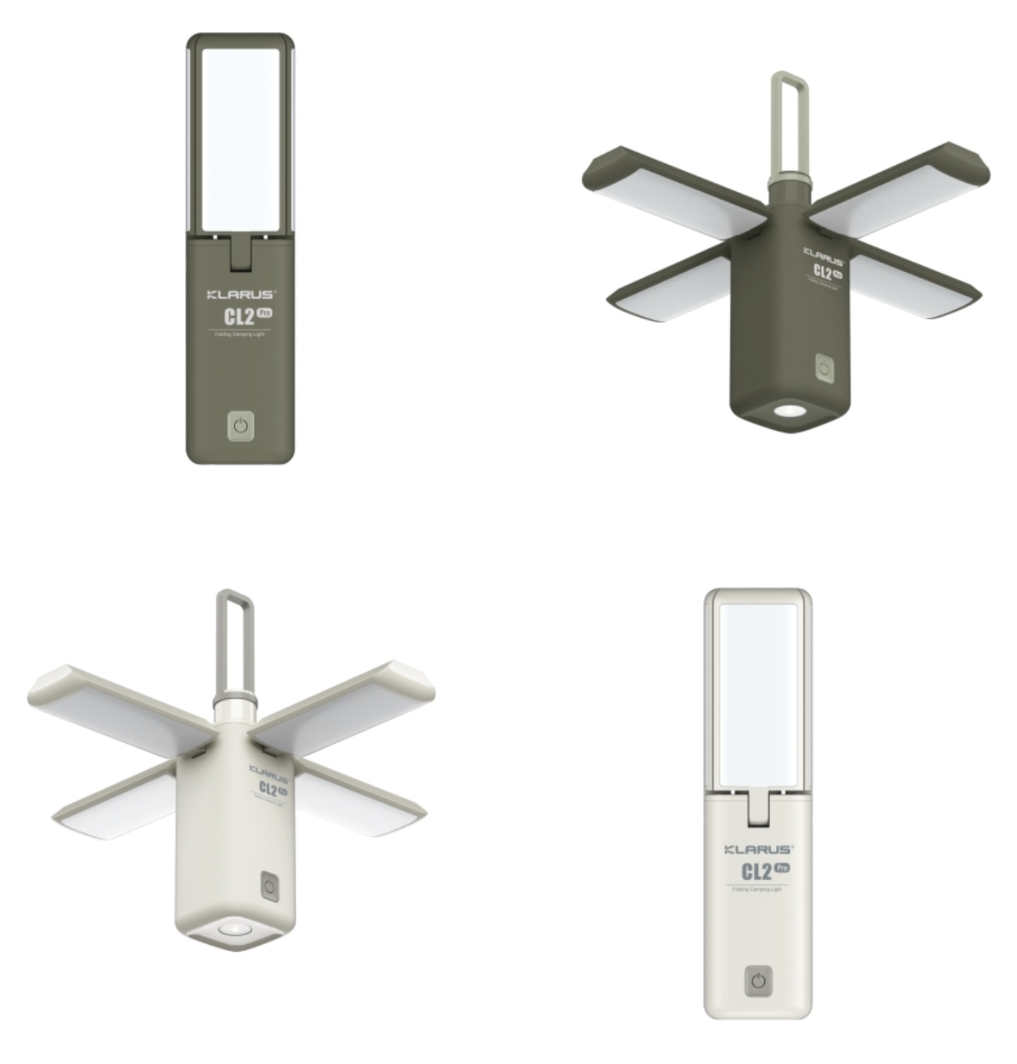 Klarus CL2 Pro 3-in-1 Rechargeable 14,000mAh Folding Lantern, Flashlight and Power Bank - Jungle Green (750 Lumens)