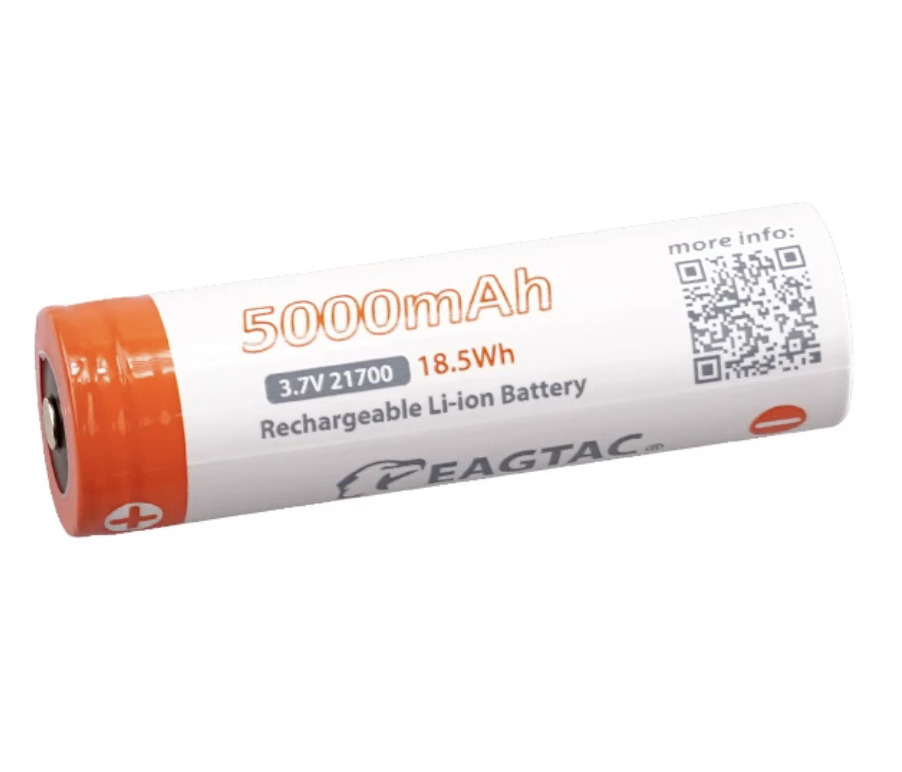 Eagtac 21700 Rechargeable 5000mAh 3.7V Protected Li-ion Battery
