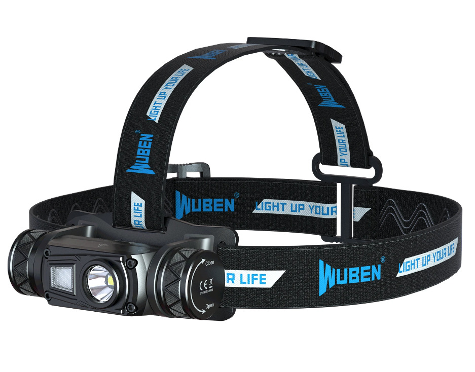 Wuben H1 Waterproof Rechargeable 1200 Lumen Headlamp - Red and White LED