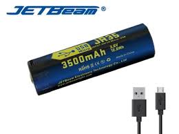 JETBeam 18650 USB-C Rechargeable Li-ion Battery 3500mAh