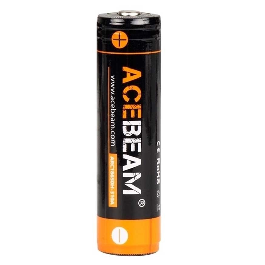 DISCOUNTED 4 x AceBeam 18650 Protected Button Top Li-ion Cell 3100mAh Rechargeable Battery