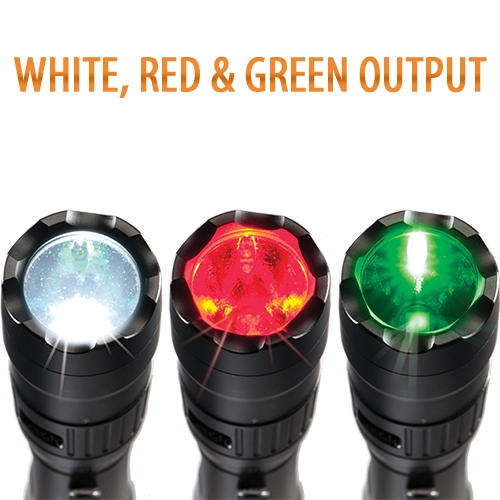 Pelican 7600 Rechargeable 900 Lumen White/Red/Green LED Tactical Torch