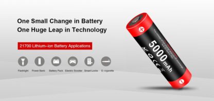Klarus 21700 Rechargeable 5000mAh 3.6V Li-ion Battery, 21GT-50 - Image 7