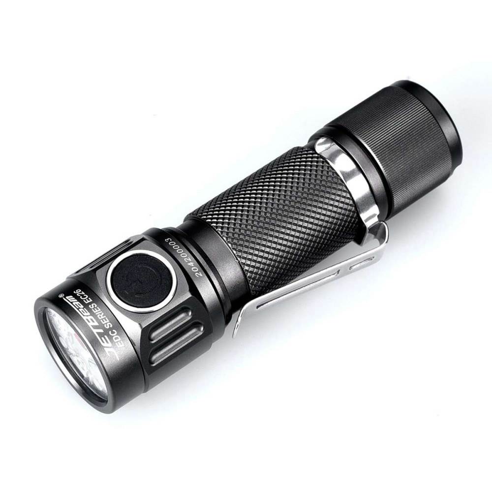 JETBeam EC26 Powerful 3600 Lumen Pocket Flashlight with Stepless Dimming - 268 Metres