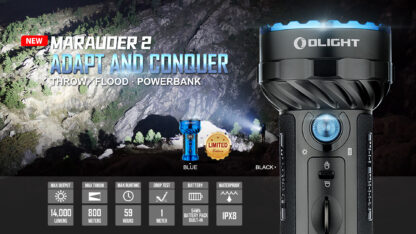 Olight Marauder 2 Rechargeable 14000 Lumen Searchlight - 800 Metres - Image 7