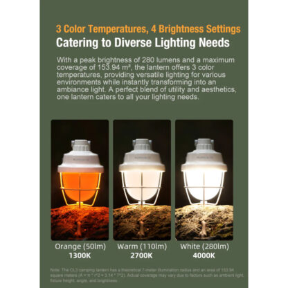Klarus CL3 280 Lumen Rechargeable Camping Lantern - Image 3