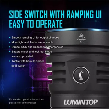 Lumintop GT3 Pro Rechargeable 27,000 Lumen Flashlight - 707 Metres - Image 8