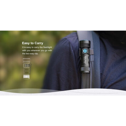 Olight Seeker 4 Mini Rechargeable Torch with 1200 Lumen Cool White Light and 365nm UV Light (Black) - Image 11