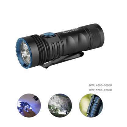 Olight Seeker 4 Mini Rechargeable Torch with 1200 Lumen Cool White Light and 365nm UV Light (Black) - Image 3