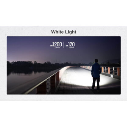Olight Seeker 4 Mini Rechargeable Torch with 1200 Lumen Cool White Light and 365nm UV Light (Black) - Image 5
