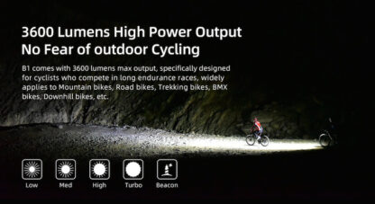 Wuben B1 Rechargeable 3600 Lumen Bike Light - Image 4