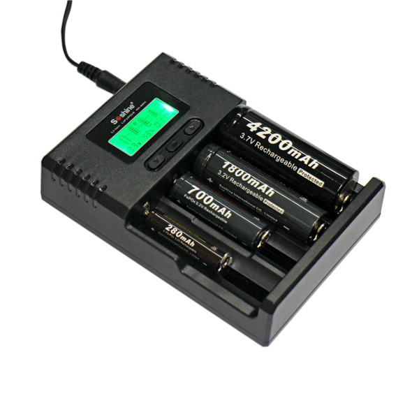 Soshine SC-H4 Li-ion & NiMH LCD Display Battery Charger (4-Bay)