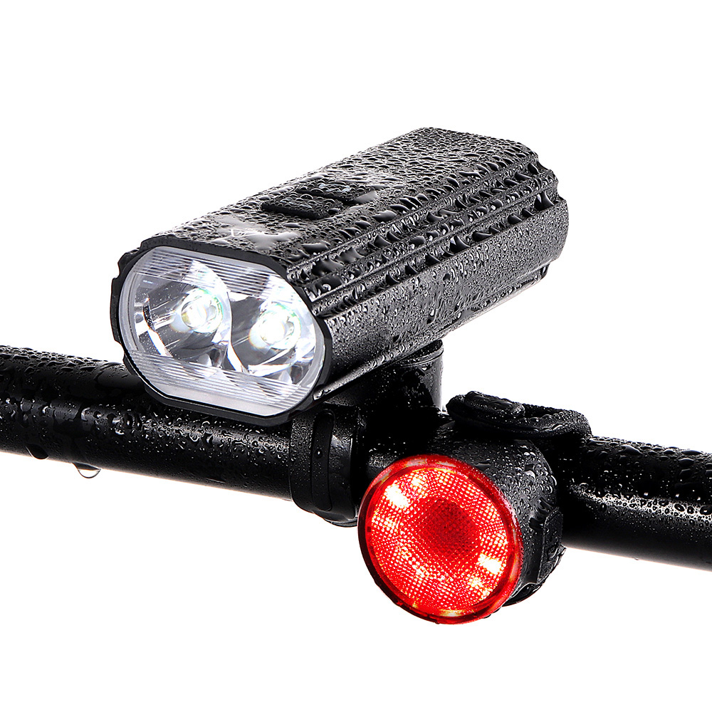 Hi-Max Rechargeable 1800 Lumen Bicycle Headlight and Bonus Tail Light