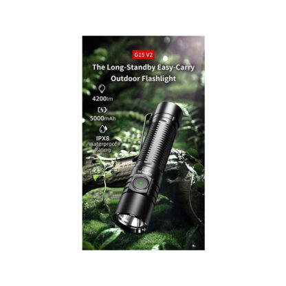Klarus G15 v2 Compact Rechargeable 4200 Lumen Torch - 200 Metres - Image 4