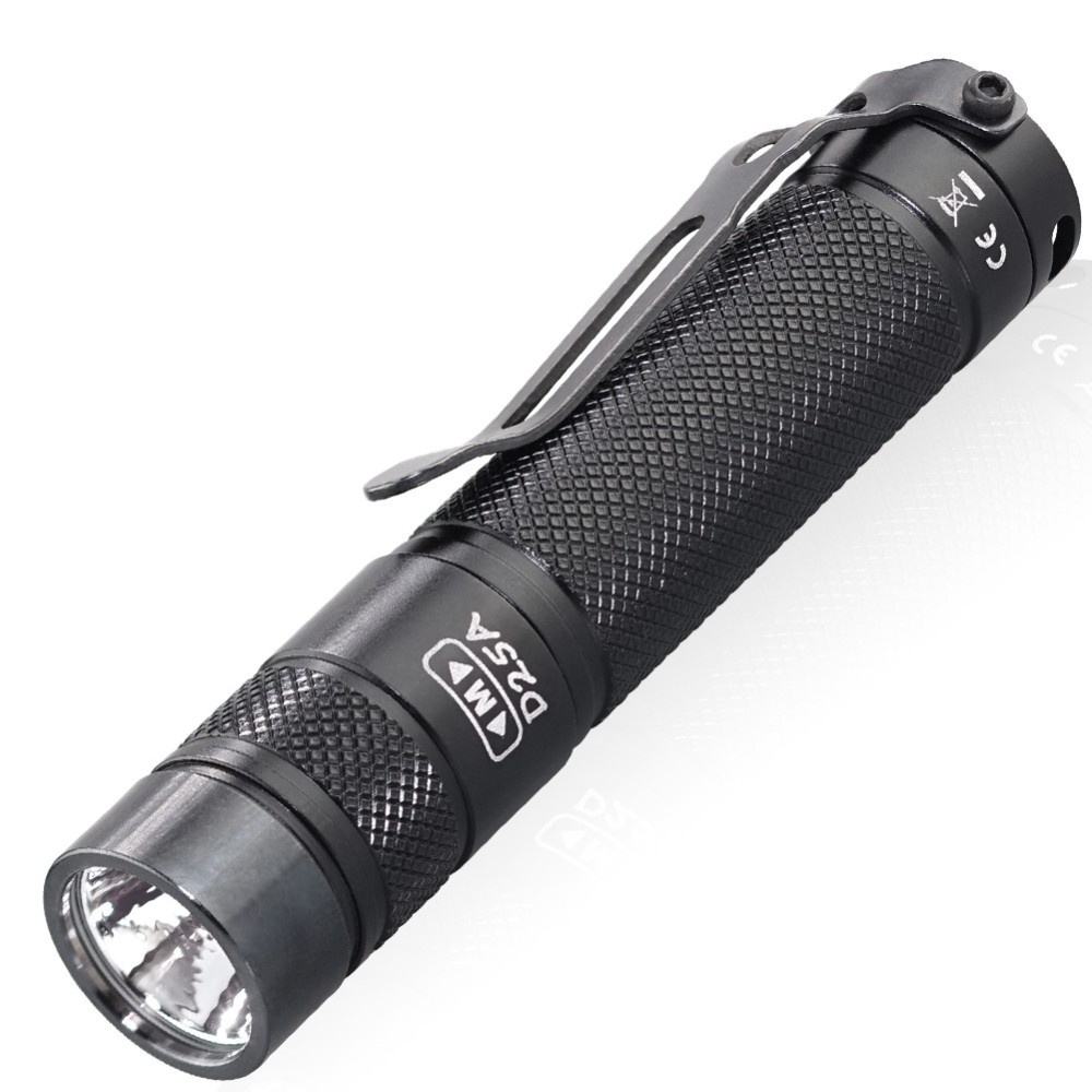 Eagtac D25A Clicky MKII 275 Lumen Neutral White Flashlight (Nichia 219C 4000K CRI92, 69 Metres)