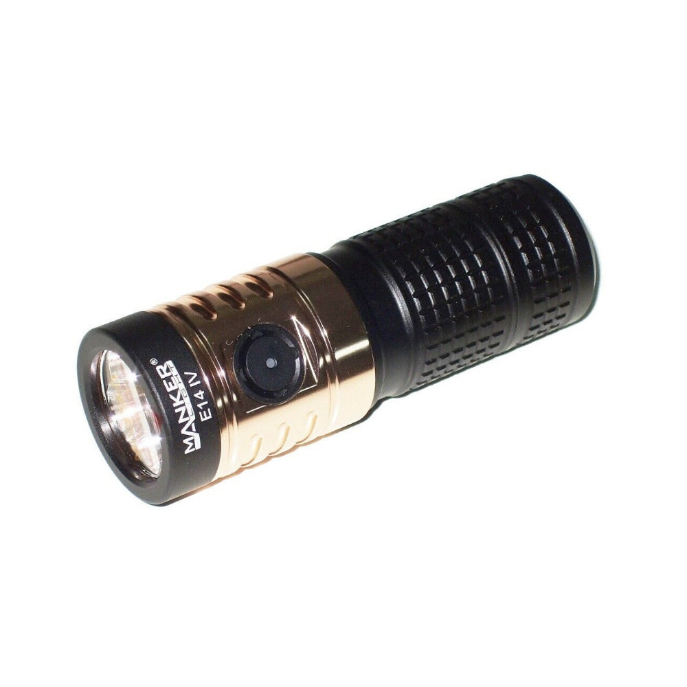 Manker E14 IV Compact Pocket 4000 Lumen Cool White Flashlight, 166 Metres