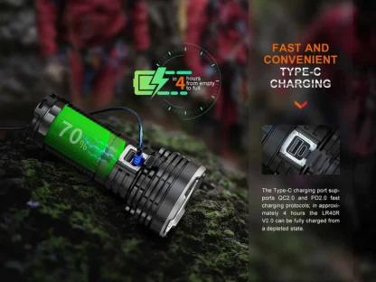 Fenix LR40R V2.0 USB-C Rechargeable 15000 Lumen Searchlight - 900 Metres - Image 10