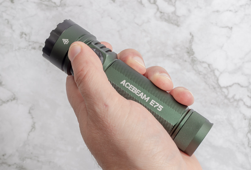 AceBeam E75 High Performance Rechargeable 4500 Lumen Flashlight, 260 Metres