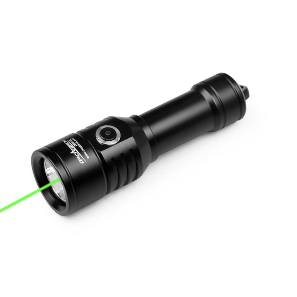 OrcaTorch D570-GL 1000 Lumen Dive Torch with Green Laser Light - 281 Metres