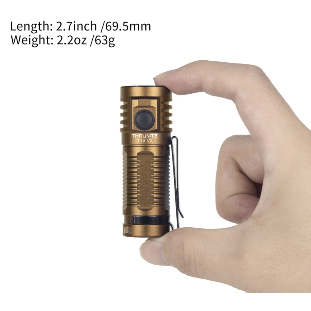 Thrunite T1S V2 Mini Rechargeable 1212 Lumen Torch - 184 Metres