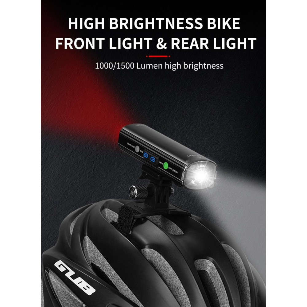 Gaciron V20S-1500 2 in 1 Front and Rear Rechargeable Bike and Helmet Light