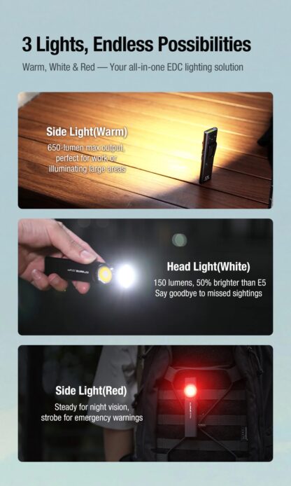 Klarus E5 Plus Rechargeable EDC 650 Lumen Tool Light with Magnetic Base - 32 Metres - Image 13