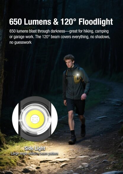 Klarus E5 Plus Rechargeable EDC 650 Lumen Tool Light with Magnetic Base - 32 Metres - Image 14