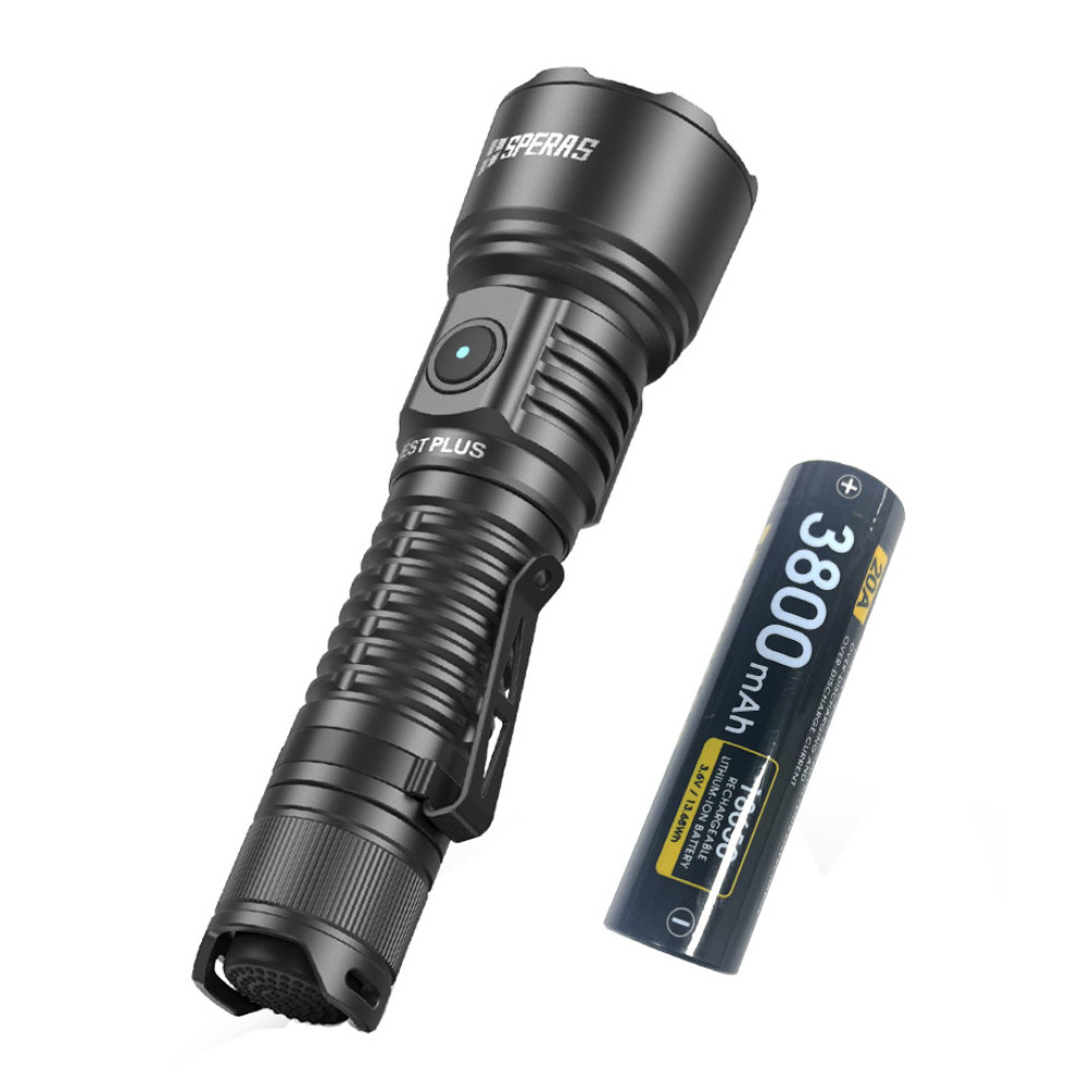 SPERAS EST PLUS Rechargeable Longe Range 1600 Lumen Torch - 726 Metres