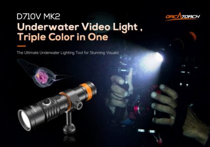 OrcaTorch D710V MK2 Video Dive Torch with White, Red and UV LEDs - Image 7