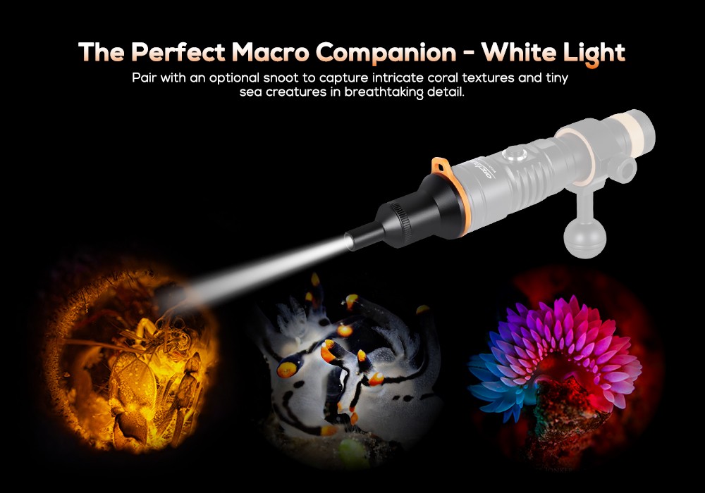 OrcaTorch D710V MK2 Video Dive Torch with White, Red and UV LEDs - Image 11
