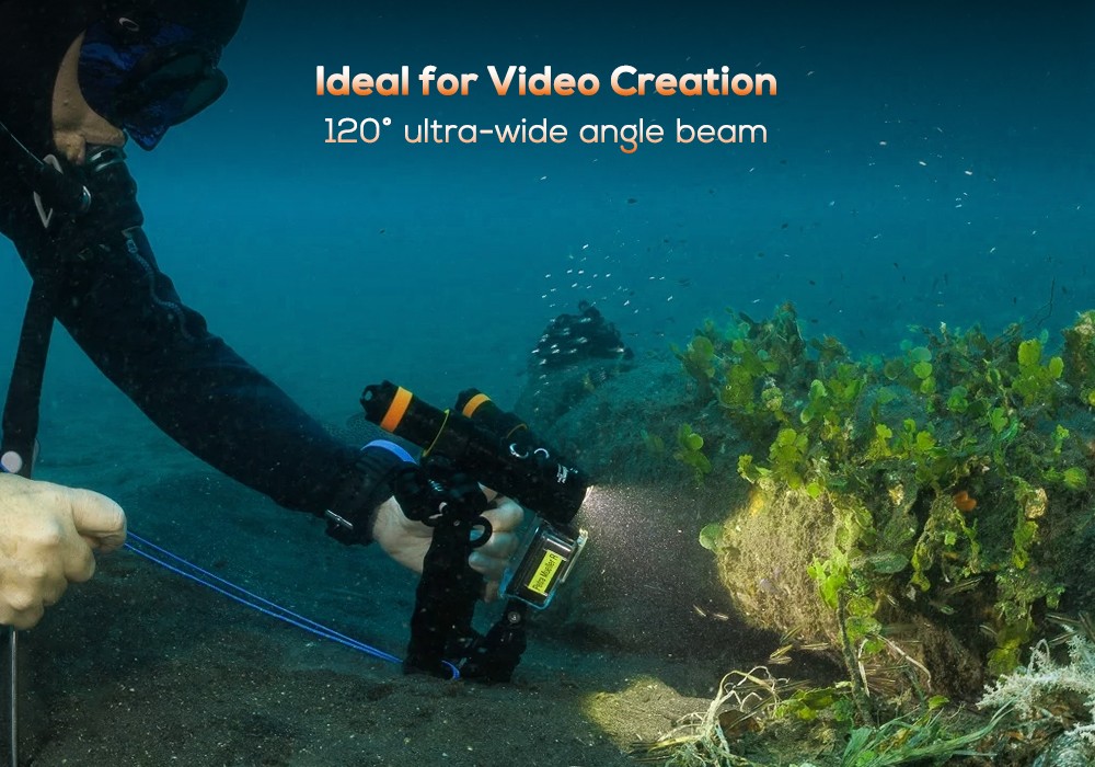 OrcaTorch D710V MK2 Video Dive Torch with White, Red and UV LEDs - Image 13