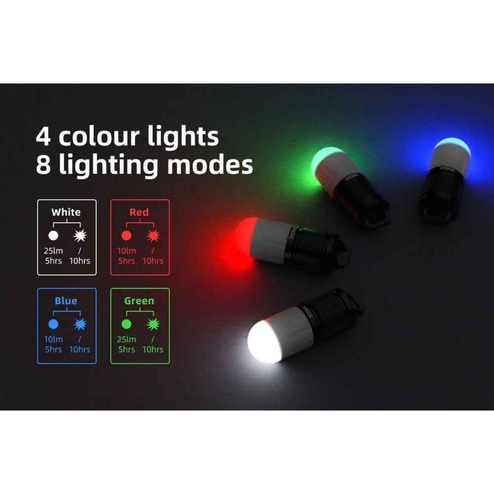 XTAR SD1 Mini Diving Multicoloured Beacon Light Set - 4 Colours in 1