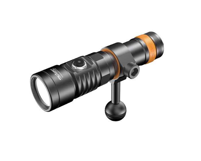 OrcaTorch D710V MK2 Video Dive Torch with White, Red and UV LEDs