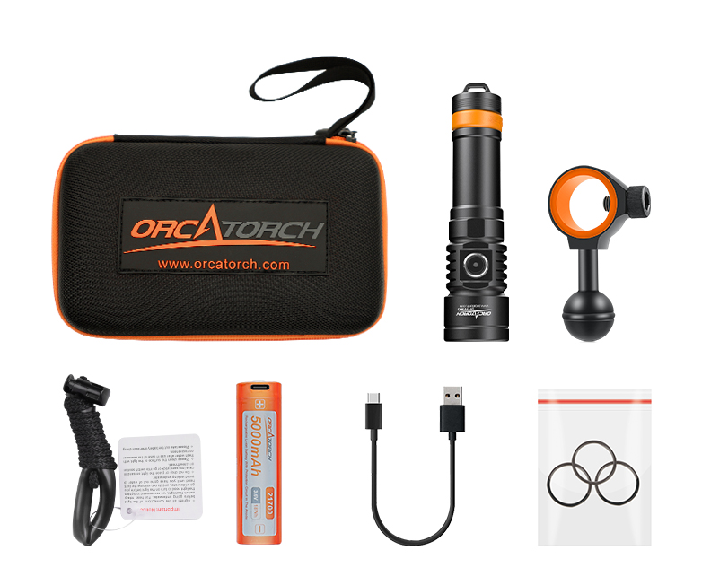 OrcaTorch D710V MK2 Video Dive Torch with White, Red and UV LEDs - Image 6
