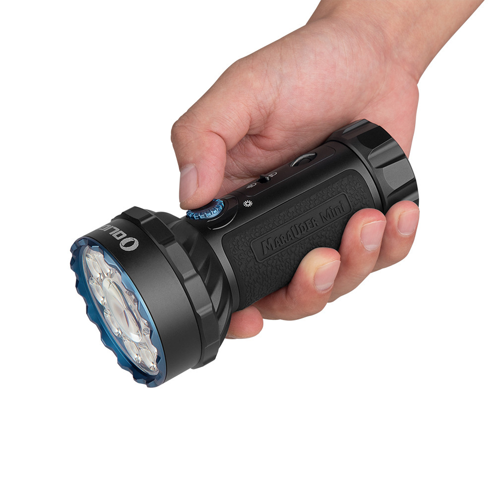 Olight Marauder Mini Rechargeable Flood/Spot 7000 Lumen Searchlight with RGB LEDs – 600 Metres