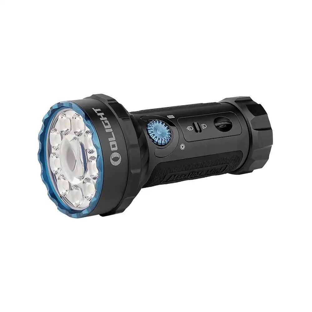 Olight Marauder Mini Rechargeable Flood/Spot 7000 Lumen Searchlight with RGB LEDs – 600 Metres