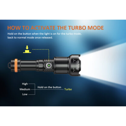 OrcaTorch ZD710 Zoomable 2700 Lumen Dive Torch - 150 Metres Diving Depth - Image 10