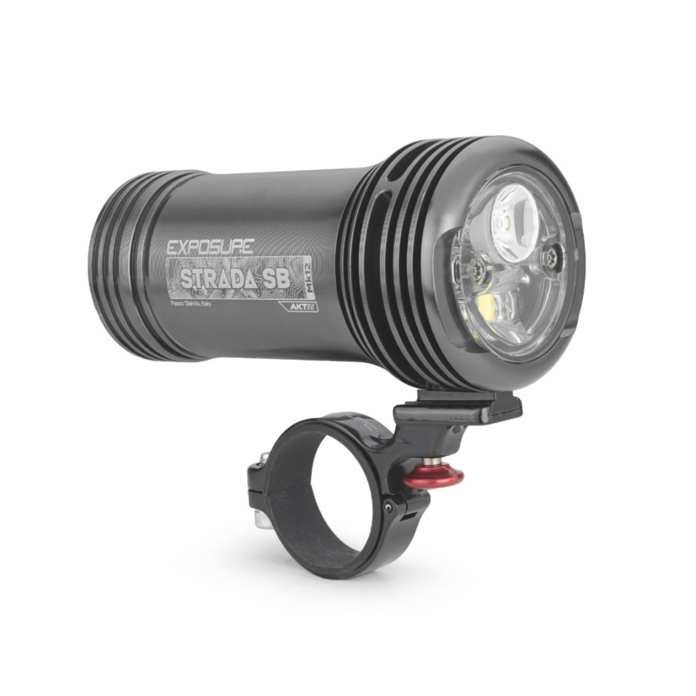 Exposure Lights Strada Mk12 SB AKTiv Rechargeable 1700 Lumen Bicycle Light, Metal Black