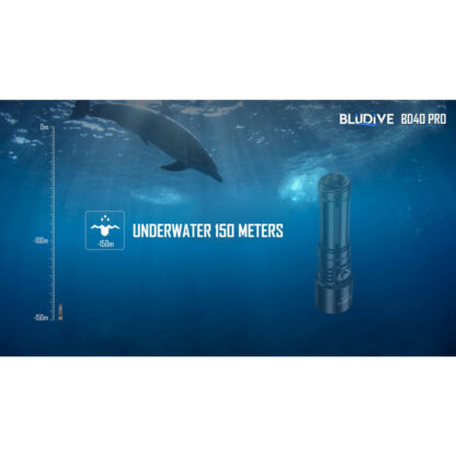 BluDive BD40 PRO Dive Torch - 3000 Lumen (150 Metres Diving Depth) - Image 5