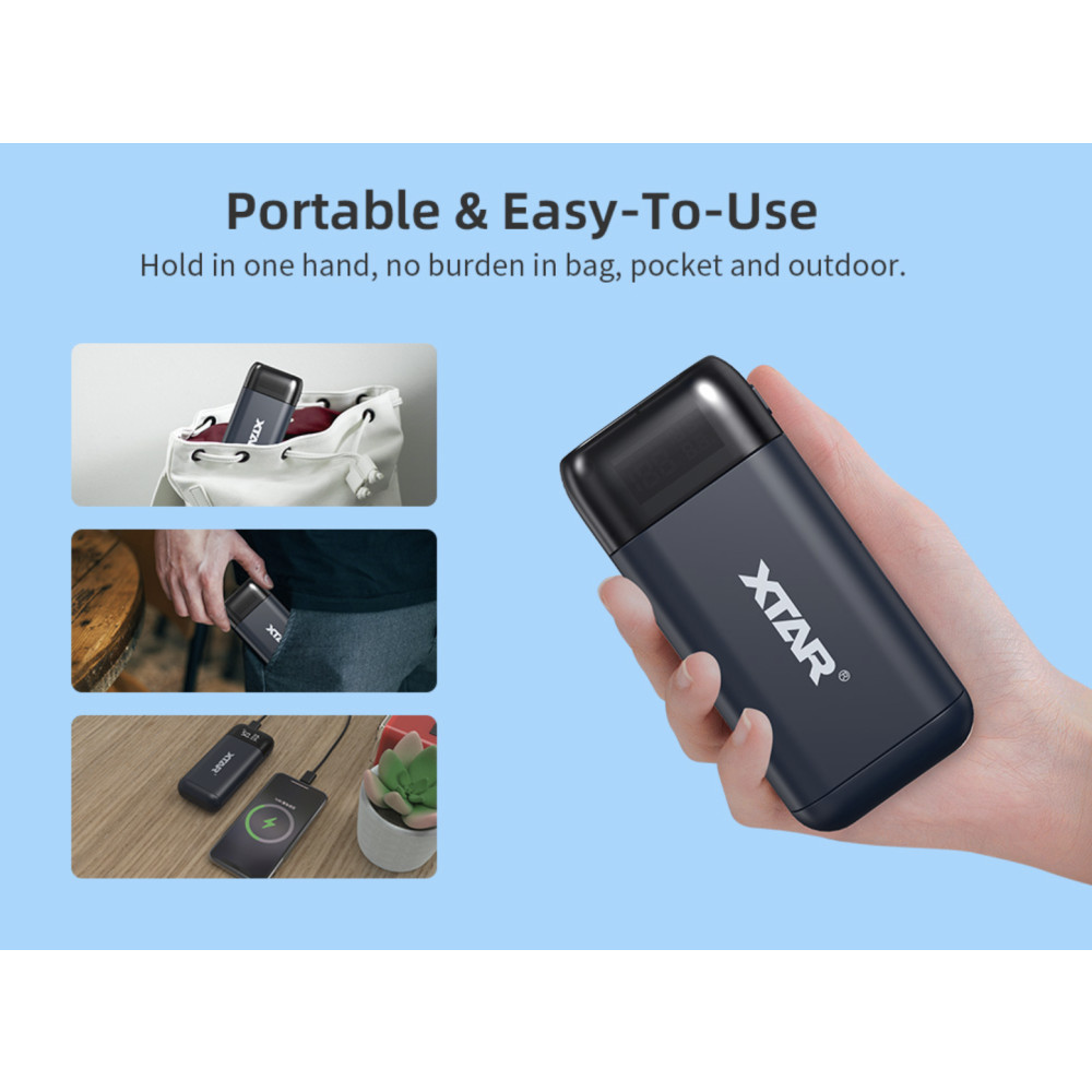 XTAR PB2SL Portable Power Bank and Battery Charger