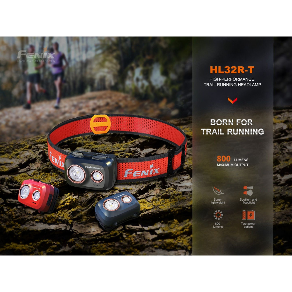 Fenix HL32R-T Rechargeable (or 3AAA) 800 Lumen Running Headlamp - 132 Metres