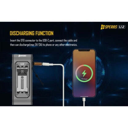 SPERAS U2 Rechargeable 5000 Lumen Flashlight/Bike Light with Power Bank Function - 340 Metres - Image 5