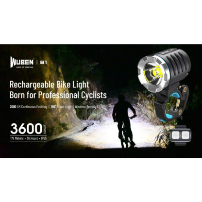 Wuben B1 Rechargeable 3600 Lumen Bike Light - Image 3