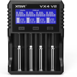 XTAR VX4 V2 Visible Mixer 4-Bay Smart Battery Charger and Tester