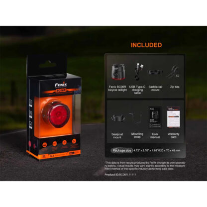 Fenix BC06R Rechargeable Bicycle Tail Light, Smart Brake-Sensing - Image 13
