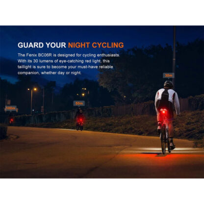 Fenix BC06R Rechargeable Bicycle Tail Light, Smart Brake-Sensing - Image 3