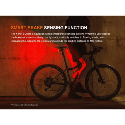 Fenix BC06R Rechargeable Bicycle Tail Light, Smart Brake-Sensing - Image 4